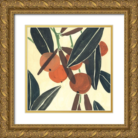 Kumquat II Gold Ornate Wood Framed Art Print with Double Matting by Wang, Melissa