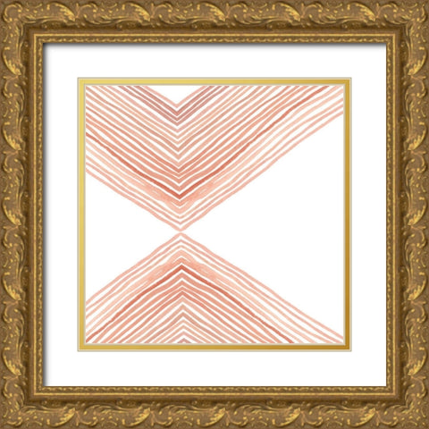 Pink Apogee I Gold Ornate Wood Framed Art Print with Double Matting by Scarvey, Emma