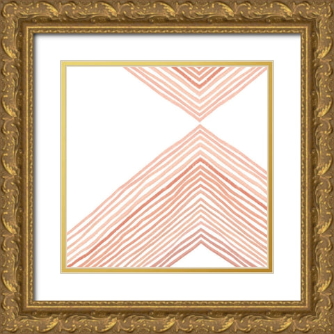 Pink Apogee II Gold Ornate Wood Framed Art Print with Double Matting by Scarvey, Emma