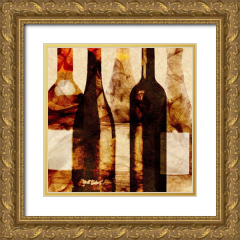 Smokey Wine III Gold Ornate Wood Framed Art Print with Double Matting by Saunders, Alonzo