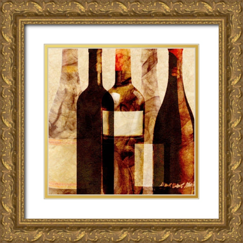 Smokey Wine IV Gold Ornate Wood Framed Art Print with Double Matting by Saunders, Alonzo
