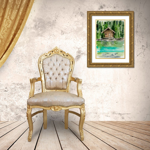 Lake Views II Gold Ornate Wood Framed Art Print with Double Matting by Parker, Jennifer Paxton
