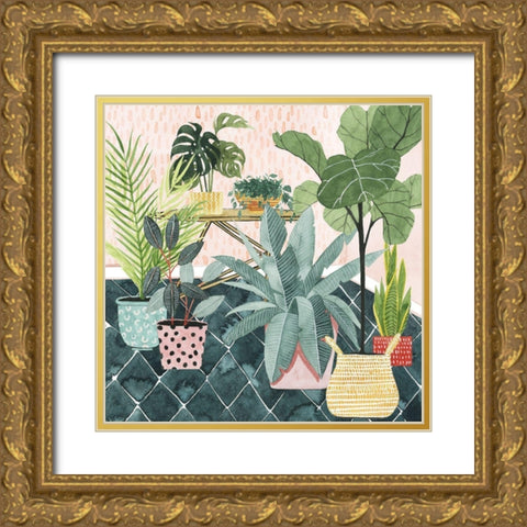 Modern Jungle I Gold Ornate Wood Framed Art Print with Double Matting by Popp, Grace