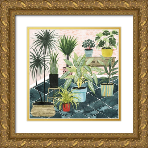Modern Jungle II Gold Ornate Wood Framed Art Print with Double Matting by Popp, Grace