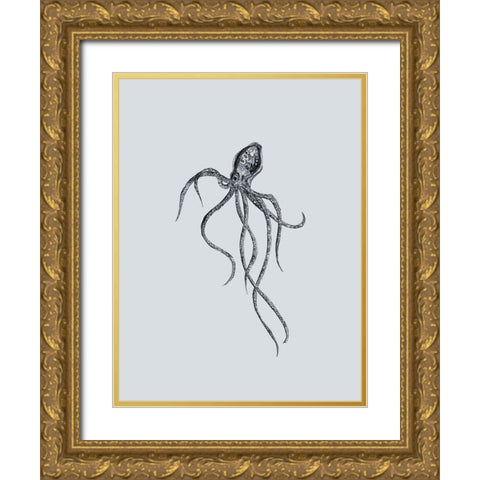 Marine Life IV Gold Ornate Wood Framed Art Print with Double Matting by Wang, Melissa