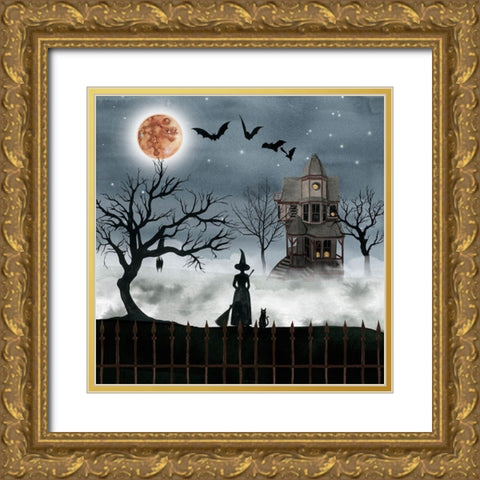 Harvest Moon I Gold Ornate Wood Framed Art Print with Double Matting by Popp, Grace
