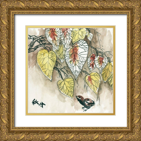 Autumnal I Gold Ornate Wood Framed Art Print with Double Matting by Wang, Melissa