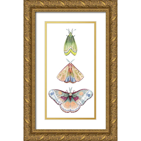 Moth Fairies II Gold Ornate Wood Framed Art Print with Double Matting by Popp, Grace
