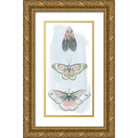 Jeweled Fairies I Gold Ornate Wood Framed Art Print with Double Matting by Popp, Grace