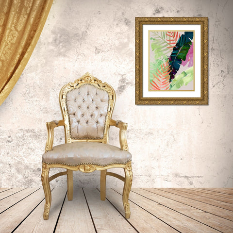 Electric Palms II Gold Ornate Wood Framed Art Print with Double Matting by Parker, Jennifer Paxton