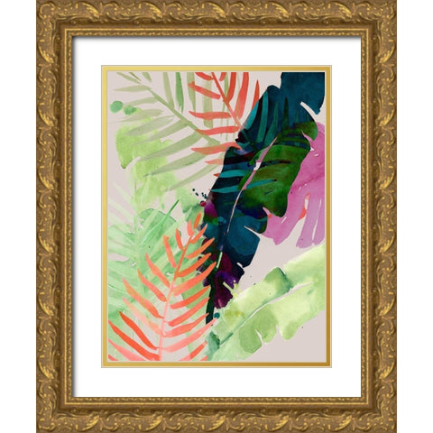 Electric Palms II Gold Ornate Wood Framed Art Print with Double Matting by Parker, Jennifer Paxton