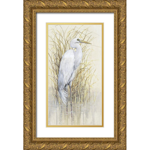 Wading I Gold Ornate Wood Framed Art Print with Double Matting by OToole, Tim