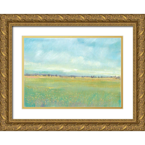 Soft Meadow Light I Gold Ornate Wood Framed Art Print with Double Matting by OToole, Tim