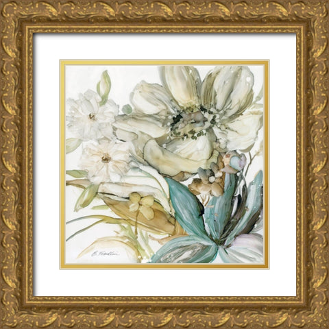 Seaglass Garden II Gold Ornate Wood Framed Art Print with Double Matting by Franklin, Elizabeth