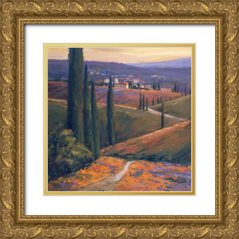 Afternoon I Gold Ornate Wood Framed Art Print with Double Matting by Stevens, Allayn