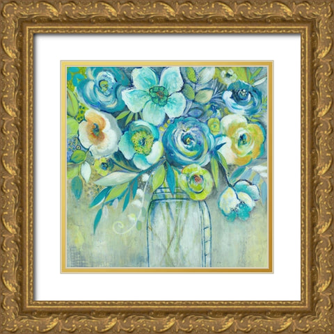 Late Summer Blooms I Gold Ornate Wood Framed Art Print with Double Matting by Summers, Elle