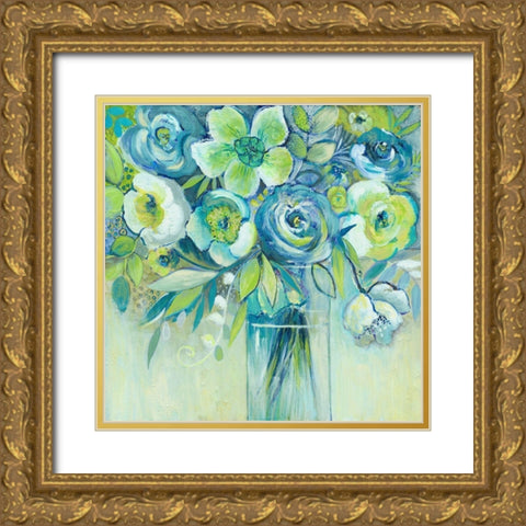 Late Summer Blooms II Gold Ornate Wood Framed Art Print with Double Matting by Summers, Elle