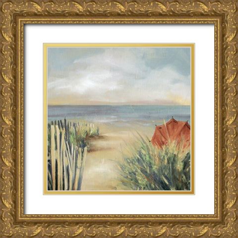 New Haven Gold Ornate Wood Framed Art Print with Double Matting by Franklin, Elizabeth