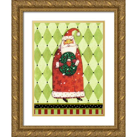 Harlequin Christmas II Gold Ornate Wood Framed Art Print with Double Matting by Eisner, Viv