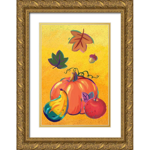 Graphic Cornucopia I Gold Ornate Wood Framed Art Print with Double Matting by Eisner, Viv