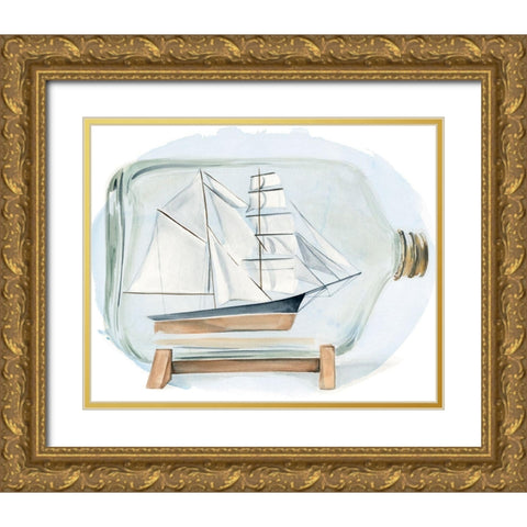 Sail the Seas I Gold Ornate Wood Framed Art Print with Double Matting by Parker, Jennifer Paxton