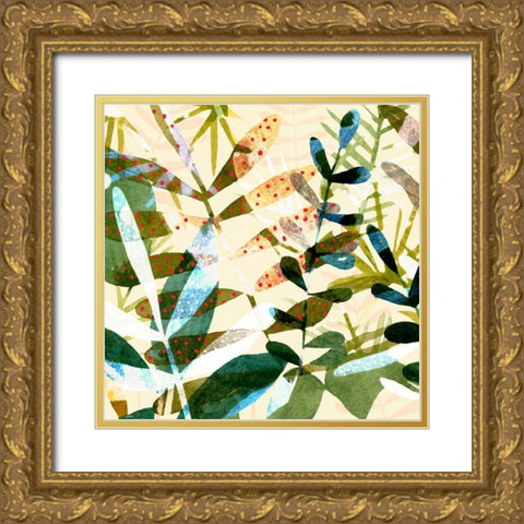 Technicolor Jungle I Gold Ornate Wood Framed Art Print with Double Matting by Scarvey, Emma