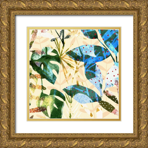 Technicolor Jungle III Gold Ornate Wood Framed Art Print with Double Matting by Scarvey, Emma