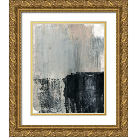 Ebony Foundation I Gold Ornate Wood Framed Art Print with Double Matting by Goldberger, Jennifer