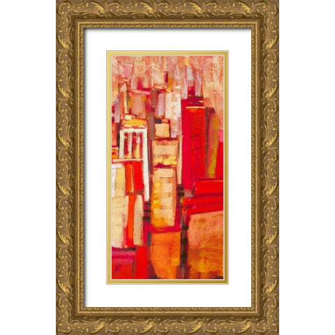 Pink City Sunrise II Gold Ornate Wood Framed Art Print with Double Matting by Gardner, Jennifer