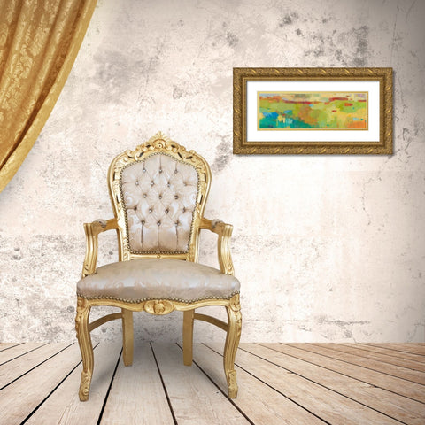 Elysium IV Gold Ornate Wood Framed Art Print with Double Matting by Jachimiec, Sue