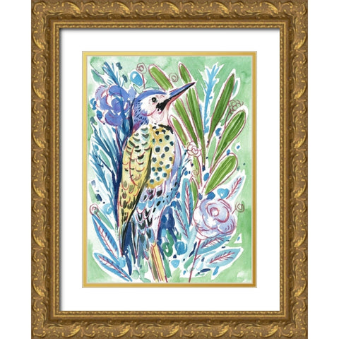 Tropical Portrait III Gold Ornate Wood Framed Art Print with Double Matting by Wang, Melissa