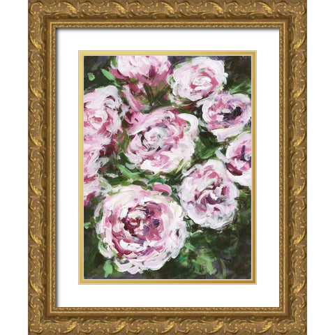 Rose Rhapsody I Gold Ornate Wood Framed Art Print with Double Matting by Wang, Melissa