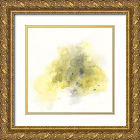 Citron Cloud II Gold Ornate Wood Framed Art Print with Double Matting by Vess, June Erica