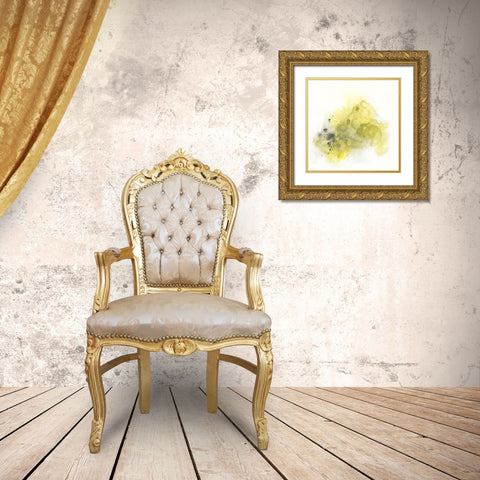 Citron Cloud III Gold Ornate Wood Framed Art Print with Double Matting by Vess, June Erica