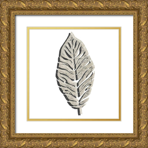 Cut Paper Palms II Gold Ornate Wood Framed Art Print with Double Matting by Vess, June Erica