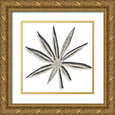 Cut Paper Palms III Gold Ornate Wood Framed Art Print with Double Matting by Vess, June Erica