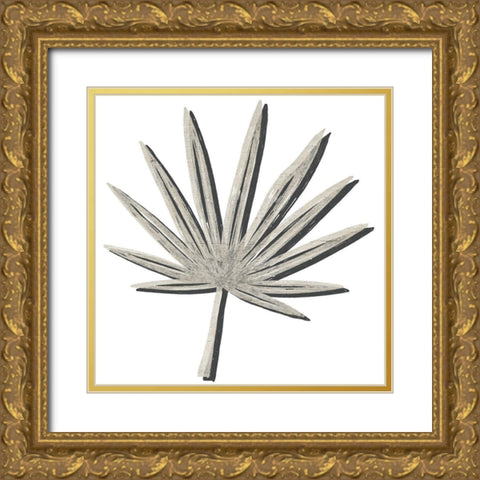 Cut Paper Palms IV Gold Ornate Wood Framed Art Print with Double Matting by Vess, June Erica