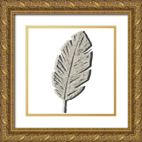 Cut Paper Palms V Gold Ornate Wood Framed Art Print with Double Matting by Vess, June Erica