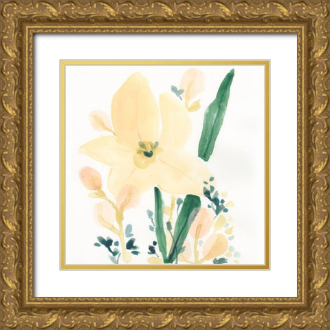 Garden Essence II Gold Ornate Wood Framed Art Print with Double Matting by Vess, June Erica