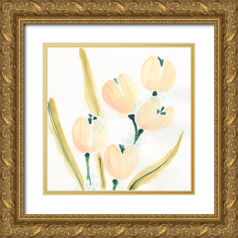 Garden Essence V Gold Ornate Wood Framed Art Print with Double Matting by Vess, June Erica