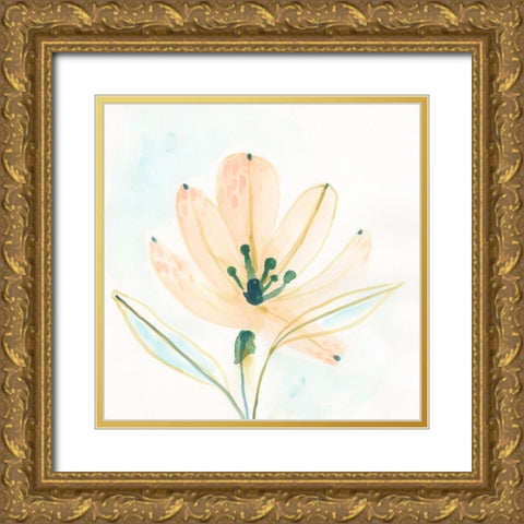 Garden Essence VI Gold Ornate Wood Framed Art Print with Double Matting by Vess, June Erica