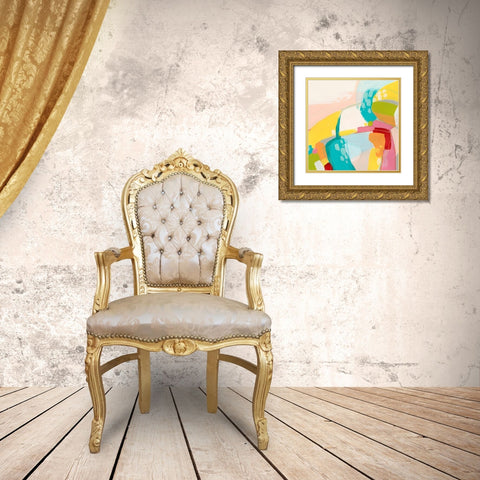 Chroma III Gold Ornate Wood Framed Art Print with Double Matting by Vess, June Erica