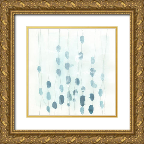 Indigo Threads I Gold Ornate Wood Framed Art Print with Double Matting by Vess, June Erica