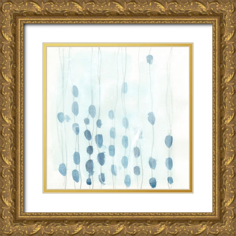 Indigo Threads II Gold Ornate Wood Framed Art Print with Double Matting by Vess, June Erica
