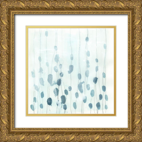 Indigo Threads III Gold Ornate Wood Framed Art Print with Double Matting by Vess, June Erica