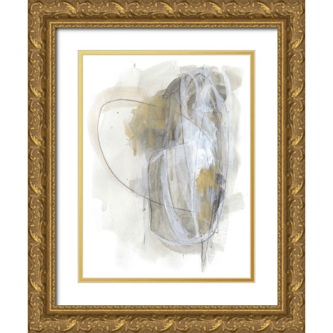 Turbulent II Gold Ornate Wood Framed Art Print with Double Matting by Vess, June Erica