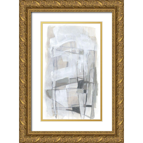 Verticality II Gold Ornate Wood Framed Art Print with Double Matting by Vess, June Erica