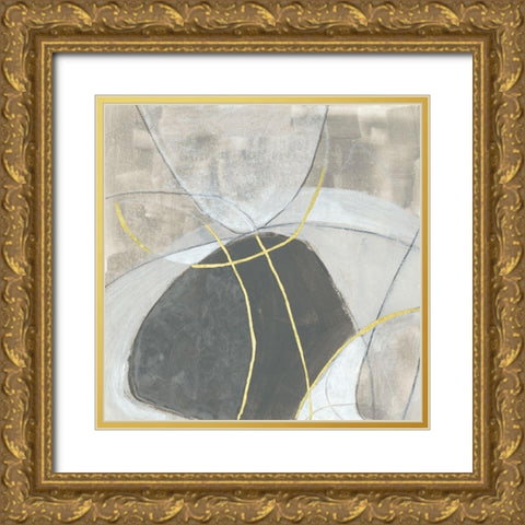 Embellished Rock Garden I Gold Ornate Wood Framed Art Print with Double Matting by Vess, June Erica