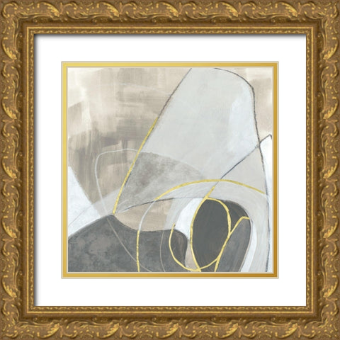 Embellished Rock Garden II Gold Ornate Wood Framed Art Print with Double Matting by Vess, June Erica