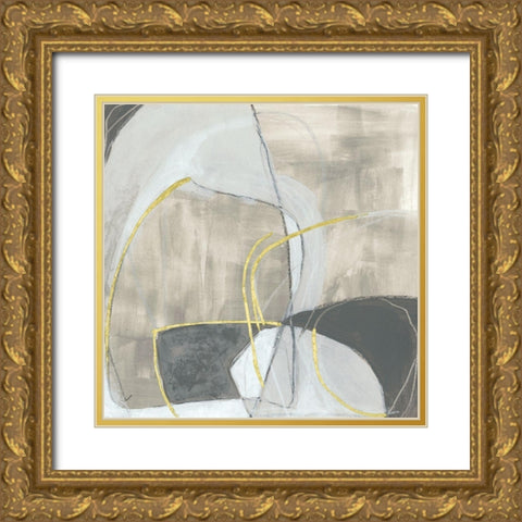 Embellished Rock Garden III Gold Ornate Wood Framed Art Print with Double Matting by Vess, June Erica